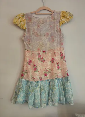 LoveShackFancy multi color floral mini dress thumbnail 2