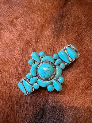NWT Southwestern Turquoise Jewelry Set: Y-Necklace, Ring, Bracelet & Earring set thumbnail 3