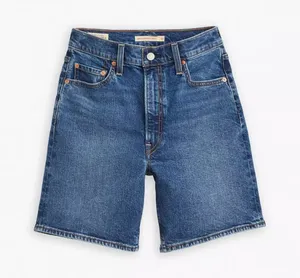 Levi's Women's 24 Premium Ribcage Bermuda Denim Shorts Size 24 Medium Wash thumbnail 1