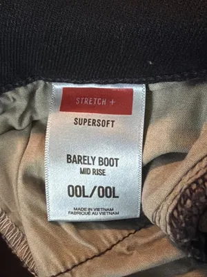 Express Barely Boot Mid Rise Supersoft Stretch + Jeans Dark Blue Denim Sz 00L thumbnail 5