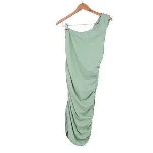 GB Fashion London One Shoulder Ruched Midi Dress Mint Green Large thumbnail 5