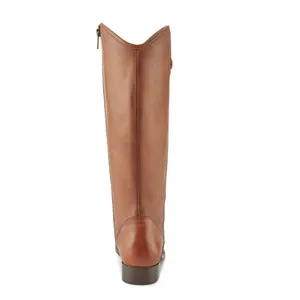 FRYE Leather Tall Boots in Cognac Brown, Western Inside Zip Size 5 NEW thumbnail 4