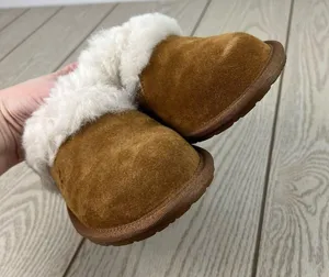 Koolaburra by UGG Milo Scuff Furry Slide on Slipper Shoe US6 Chestnut $60 thumbnail 3