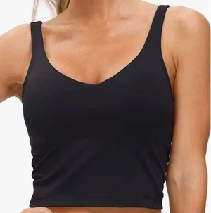 THE GYM PEOPLE Longline Sports Bra Size M Black New With Tags thumbnail 1