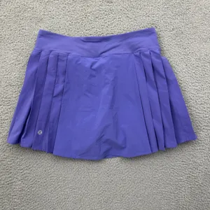 Lululemon Side Pleat High Rise Tennis Skirt Skort Charged Indigo Women's 6 thumbnail 2