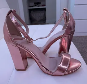 Rose gold women’s 7.5 high heels thumbnail 1