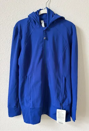 Lululemon Daily Practice Jacket Sapphire Blue Size 10 NWT Athleisure Colorful thumbnail 1