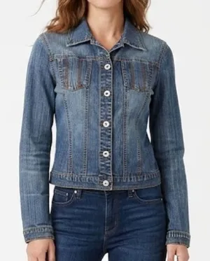 Vinatge Western jean Jacket SMALL BLUE Access AC-3998 spandex Denim thumbnail 1