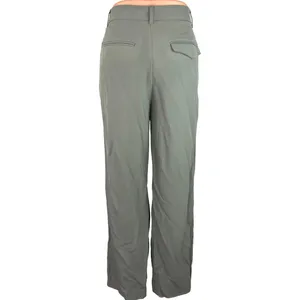 Zara Gray High Waisted Ankle Zip Pockets Career Office Wide Leg Pants Size M thumbnail 3