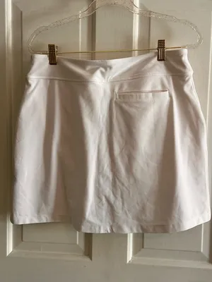 Nike Golf White Tennis Skirt with Black Swoosh M activewear golf thumbnail 6