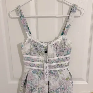 For Love And Lemons Loretta Lace Floral Mini Dress Ivory NWT Size XS thumbnail 8