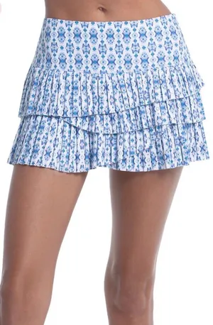 LUCKY IN LOVE Monterey Pleated Scallop Mini Skirt thumbnail 1