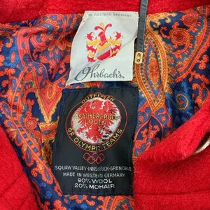 Vintage 1960's Ohrbach's Red Wool and Mohair‎ German Coat Old Money Jackie'O thumbnail 6