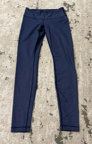 Lululemon Navy Blue Leggings 28” Size 6 thumbnail 1
