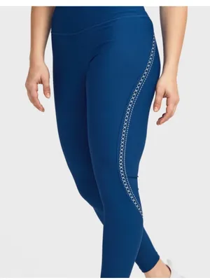 soulcycle Contour‎ Stitch Legging in Deep Teal Blue small thumbnail 2