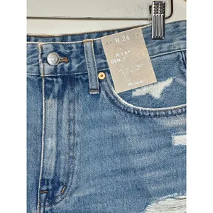 Madewell Relaxed Denim Shorts Womens 26 Blue Distressed Raw Hem ND697 thumbnail 10