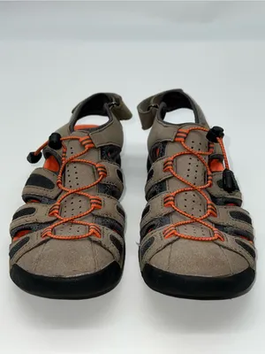 Clarks Tuvia‎ Women's Hiking Sandals in Taupe and Orange Hook and Loop Back-Sz 7 thumbnail 5