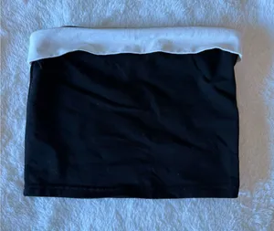 Black Foldover Edikted Tube Top thumbnail 1