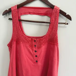 Saltwater‎ Luxe Women's Boho Poppy Red Smocked Mini Dress SZ Medium NWT thumbnail 5