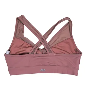 Alo Airlift Mesh Just Right Sports Bra Size S Pink Mauve Pilates Gym Yoga Sporty thumbnail 3