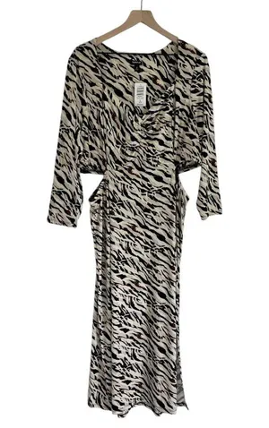 Torrid NWT Maxi Studio Knit Midi Dress Watercolor Zebra Tan Brown Orange Size 2X thumbnail 5