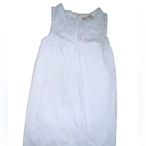 Loft powder blue Sleeveless Eyelet Dress thumbnail 3