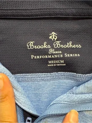 Brooks Brothers Sport 1/4 Zip Pullover Blue Athletic Top Women M thumbnail 7