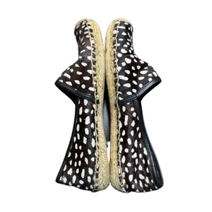 Tory Burch Shoes‎ Womens Size 6 Brown Fur Espadrille Flats Animal Print Casual thumbnail 6