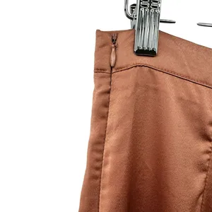 FATE 2pc Satin‎ Cropped Wrap Blazer & Wide Leg Pant Set Brown Medium Large NWT thumbnail 5