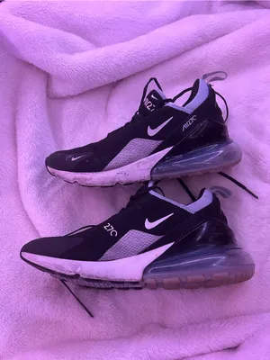 Nike 270s Black and White Women's Athletic Sneakers thumbnail 3