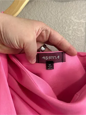 4SI3NNA Hot Pink One Shoulder Top thumbnail 5