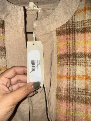 Mystree Cream Jacket with Pastel Plaid Front thumbnail 3