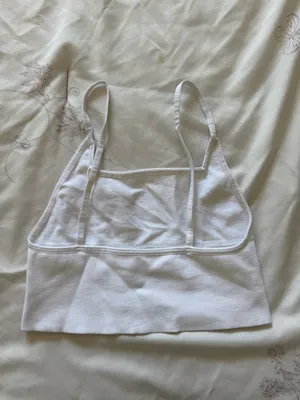 Free People Intimately | White Ribbed Spaghetti Strap Crop Top | XS-S thumbnail 3