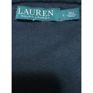 LAUREN Ralph Lauren Women's Black Lace Off The Shoulder Cotton Blouse Top Size L thumbnail 5