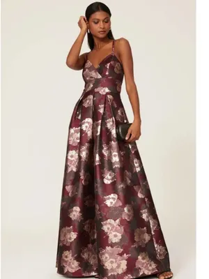 Hutch Merlot Floral Gown thumbnail 4