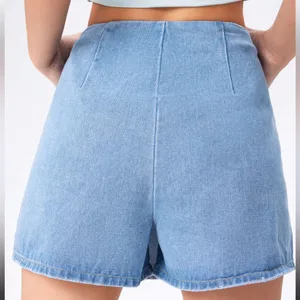 Cider DENIM MID WAIST SPLIT SHORTS thumbnail 3