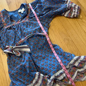 Cleobella Magdalena Lotus Blue Floral Mini Dress Sz S thumbnail 8