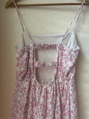 Hi-Lo Pink Floral Dress thumbnail 4