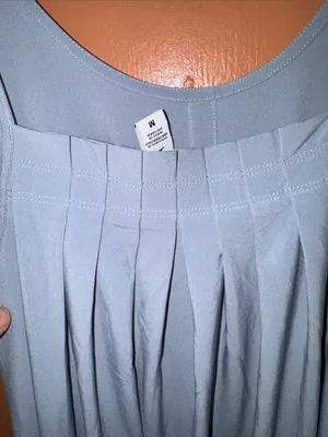 Athleta Hayes Pleated Maxi Dress in the color dusty blue thumbnail 9