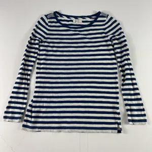 Madewell Shirt Womens XS Navy Blue White Striped Long Sleeve‎ Cotton Casual Top thumbnail 1