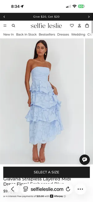 Selfie Leslie Dress Strapless Midi thumbnail 2