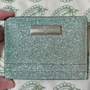 Kate Spade New York Sparkle Kenzie Glitter Card Case Seawater Mint Green OS NIB thumbnail 7