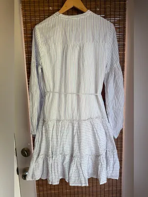Motherhood Maternity Striped Cotton Tiered Mini Dress Size Small thumbnail 7