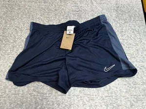 Nike Dri Fit Women's Navy Blue‎ Athletic Shorts Size L Move to Zero NWT thumbnail 1