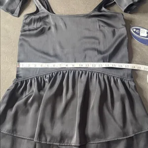 Women’s Black Scoop Bow Mini Dress Size XS 0-2 NEW thumbnail 10