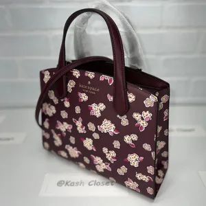 Kate Spade Deep Berry Floral Satchel thumbnail 3