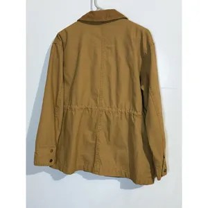 Universal Thread Canvas Jacket‎ Womens Medium Snap & Zip Tan Barn Chore Coat thumbnail 7