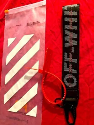 Authentic Off-White Keychain / Lanyard by Virgil Abloh In Black thumbnail 1
