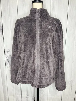 The North Face Jacket Women Sz M Purple Fleece Full Zip Osito Fuzzy Pile Logo thumbnail 1