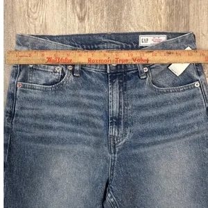 Gap 90s Straight High Rise‎ Jeans 29/8 Tall Medium Wash Blue Denim NWT thumbnail 5